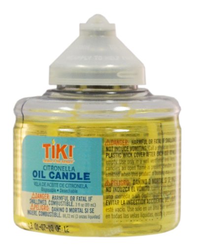 Lamplight TIKI 1212178 Citronella Oil Candle, 3-Ounce