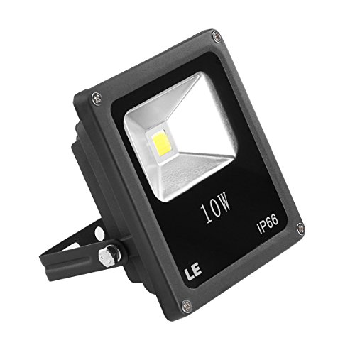 LE 10W Super Bright Outdoor LED Flood Lights, 100W Halogen Bulb Equivalent, Daylight White, Security Lights, Floodlight