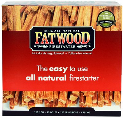 Fatwood Firestarter 9987 0.125 Cubic Feet Fatwood for Fireplace in Color Box, 5-Pound