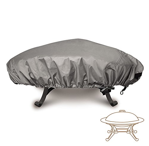 Leader Accessories 100% Waterproof Heavy Duty Round Patio Fire Pit Cover Up to 44 inch Grey