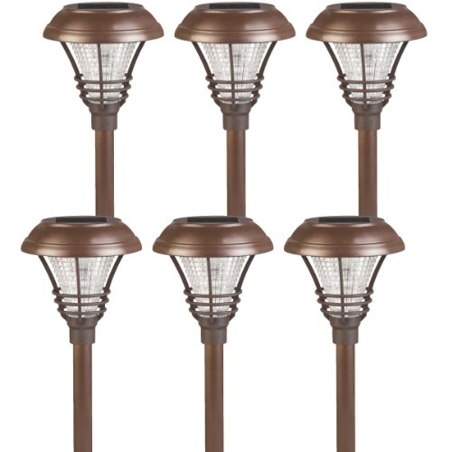 (6 Pack) Westinghouse Brown Kenbury Solar Outdoor Garden Pathway LED Stake Light