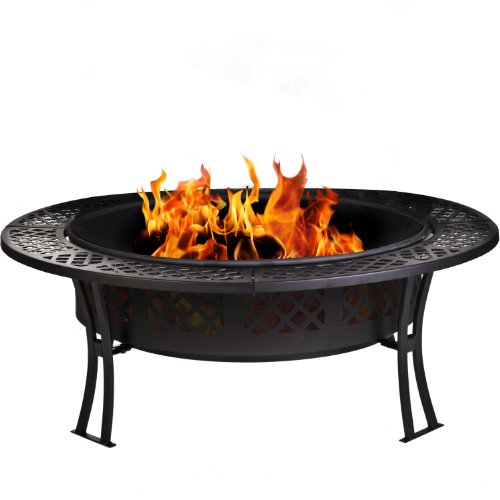 CobraCo Diamond Mesh Fire Pit with Screen and Cover FB8008