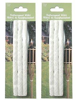 2 Pack – Outdoor Torch Replacement Wicks, 8 Inch, 3 Per Package