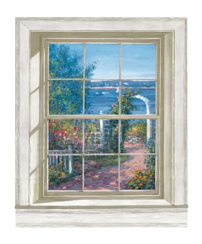 York Wallcoverings UR2145M Trompe L’Oiel Harbor View Wall Accent, Mural