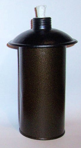 Aunt Chris’ Products – Metal Replacement Fuel Canister Can ~ For Outdoor Tiki Torches – Canister Size With Out Lid: 2-3/4 in Diameter x 5-5/8 in Tall – Fits Most Standard Size Tiki Torches – Dark Bronze Finish