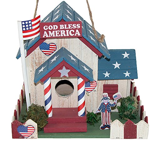 CTM® Unisex Wooden Patriotic Birdhouse, Patriotic