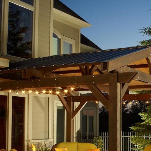 Outdoor Greatroom Company ROOF-METAL Optional Metal Roof – Lodge Pergola