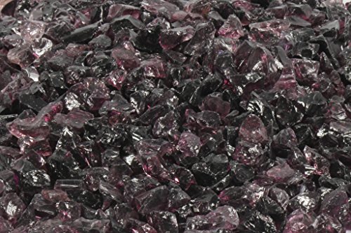 American Fireglass 9 to 12mm Fire Pit and Outdoor Fireplace Glass, Small, 10-Pound, Purple