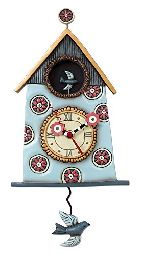 Allen Designs Sweet Nesting Birdhouse Pendulum Clock