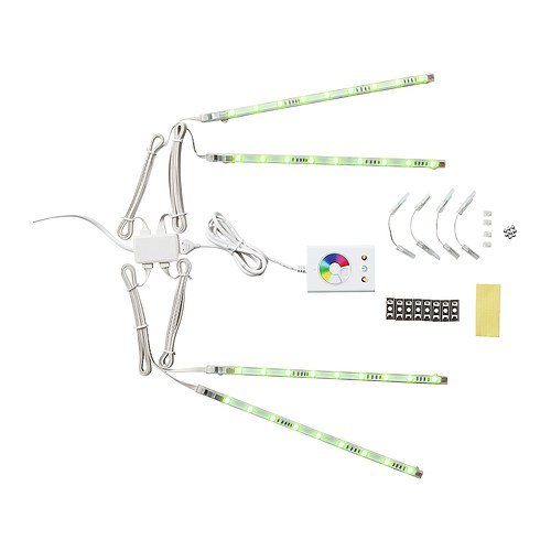 Ikea 501.923.65 Dioder LED Light Strip Set, Multicolor, 4-Piece