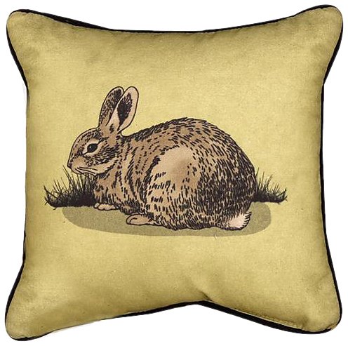 Manual The Shed Collection Reversible Pillow with Piping, Rabbit