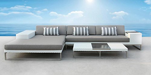 Outdoor Patio Wicker Furniture Sofa Sectional 3pc Resin Couch Set