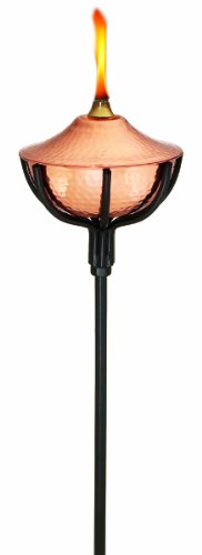 Good Directions 202CH-C Yard and Garden Torch with Medium Oil Lamp and 60-Inch Pole, Hammered Copper Finish, 4-Pack
