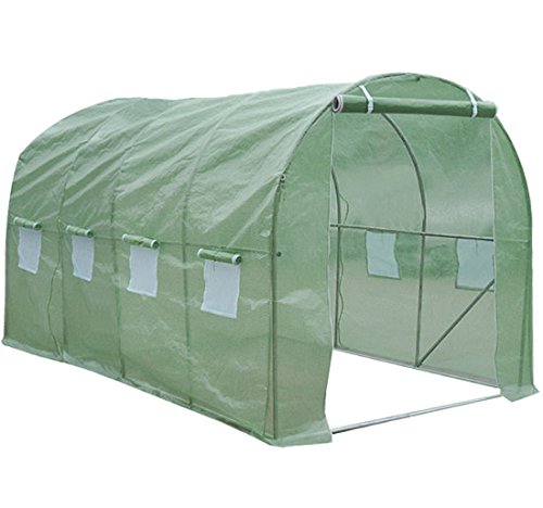 Giantex Heavy Duty Larger Greenhouse Walk in Tunnel Green House Outdoor Garden 15’x7’x7′ (15’x7’x7′)