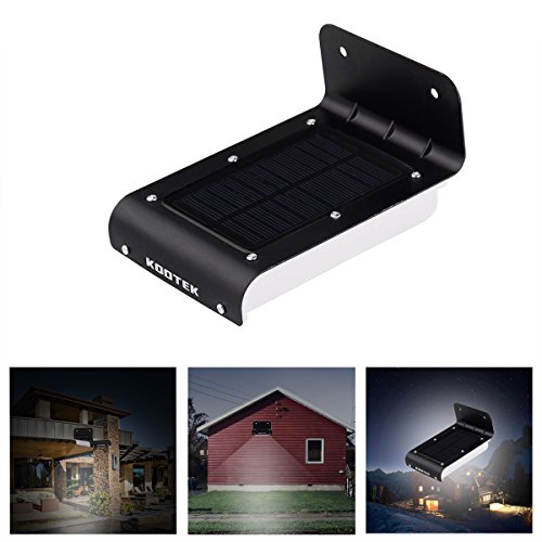 Kootek Solar Powered Garden Lights 16 LED Motion Sensor Detector Outdoor Security Light Waterproof Home Yard Lamp