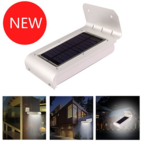 Kootek Solar Powered Garden Lights 16 LED Motion Sensor Detector Outdoor Security Light Waterproof Home Yard Lamp (2015 Latest Version)