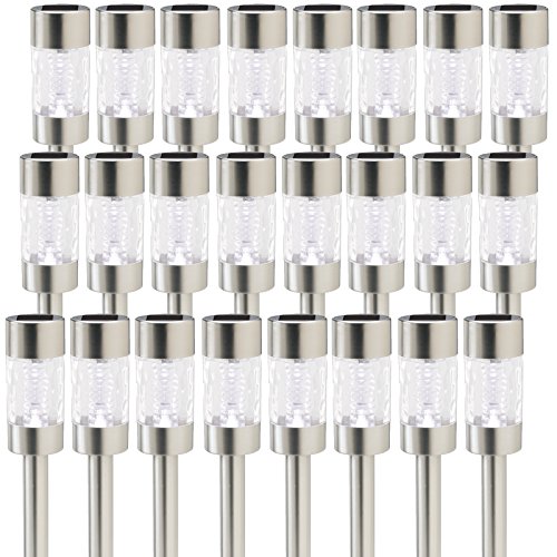 (24 Pack) Westinghouse 559008-41HD Solar Garden Stake Light (Stainless Steel)