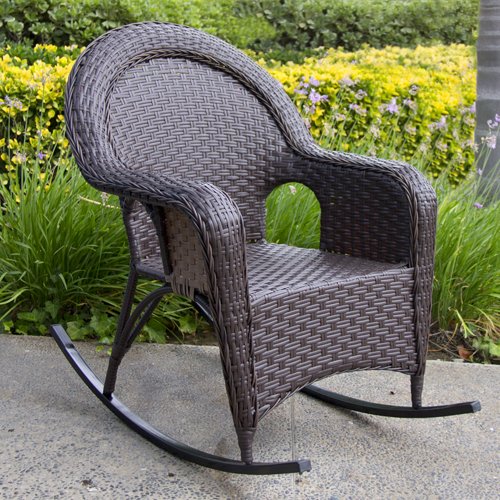Best Choice Products® Outdoor Wicker Rocking Lounge Chair Weather Proof Patio Furniture Yard Garden