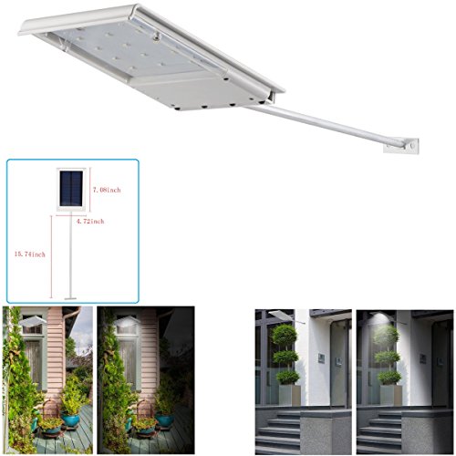LEAGY (TM) Waterproof Solar Powered LED Lights Security Night Light Wall Lamp Lighting for Outoor Barn Backyard Fence Garden Garage Deck Posts Trees Steps / All in One Mini 64x Solar Wall Light / Security Light / Signage Light for Outdoor, Perimeter, Fence, Garden, Yard, Signage Lighting (6.)