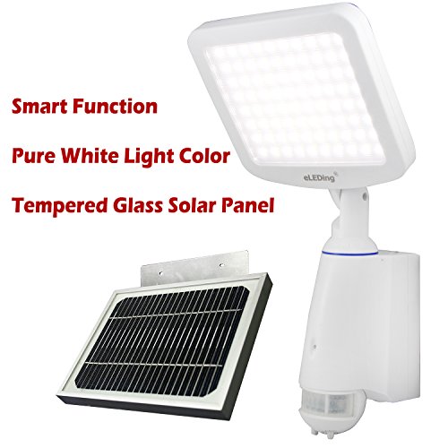 Solar Powered 80LED Motion Activated Security Flood Spot Lights (DDC smart version) Cold White Illumination