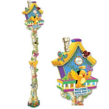 Beistle 54169 Jointed Spring Birdhouse, 5-Feet 8-Inch