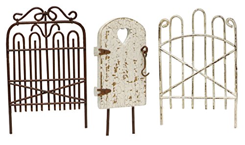 Fairy Garden Tiny Garden Gates Set of 3 (3″ to 3 1/2″ high)