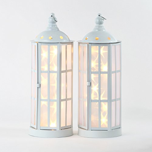 Set of 2 Holographic Starry Light 10 in. Battery Lantern