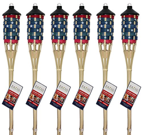 Patio Essentials Patriotic Bamboo Torch (6 Pack)