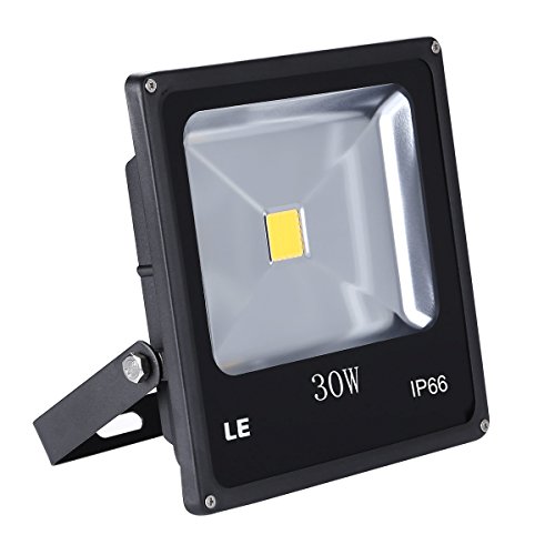 LE® 30W Super Bright Outdoor LED Flood Lights, 75W HPS Bulb Equivalent, Daylight White, Security Lights, Floodlight