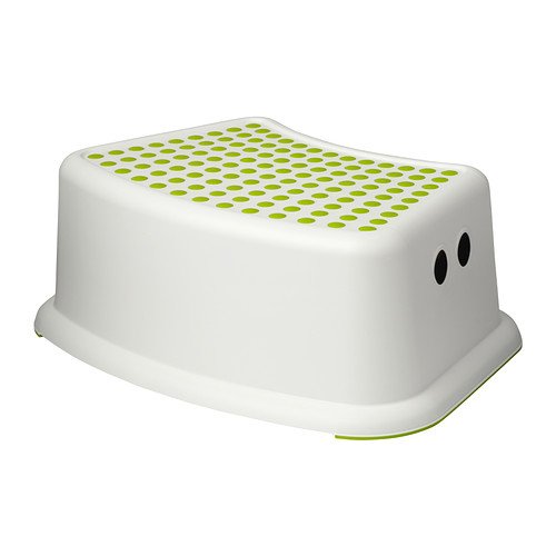 Ikea 602.484.18 Forsiktig Children’s Stool, Green/White