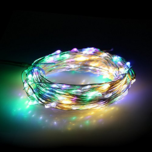 LOFTEK® Waterproof Heat-insulated Starry String LED Lights – 2m/6.6ft 20 micro LEDs, High quality flexible Copper Wire. – Perfect Choice for Christmas, Wedding, Parties, Bedrooms, Outdoor or Indoor Decoration. (Colorful)