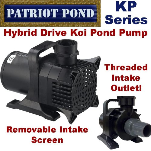 Patriot Koi Pond Pump KP1200 High Flow, Energy Efficient Hybrid Drive Pump – 1200 GPH