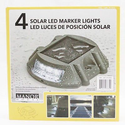Manor House Solar LED Marker Lights – Set of 4