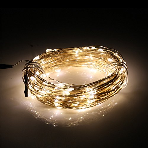 LOFTEK® Waterproof Heat-insulated Starry String LED Lights – 20m/66ft 150 micro LEDs, High quality flexible Copper Wire. – Perfect Choice for Christmas, Wedding, Parties, Bedrooms, Outdoor or Indoor Decoration. (Natural White)