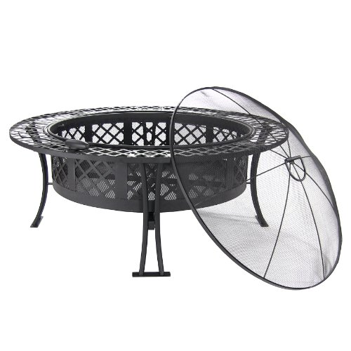 Sunnydaze Diamond Weave Fire Pit, 40 Inch Diameter