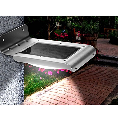 LE Solar Powered LED Motion Sensor Light, Wireless Night Light, Bright 16 LED Wall Light, Security Light for Door, Entrance, Pathways, Patios, Garden