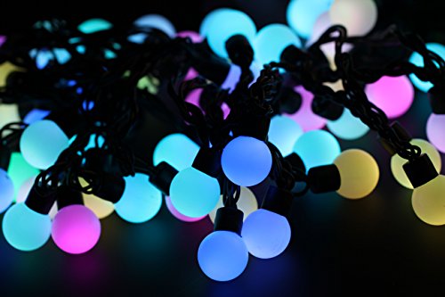 Senbowe™ New 5m 50 Lights RGB Waterproof Ball LED Color Changing String lights/ Led string light/Decoration Fairy LED String Lights for Garden,Homes, Lawn, Patio, Stair, Street,Courtyard, Garage,Party, Christmas Day, Hallowmas, Holidays,Wedding Celebration,New Year and Other Indoor/Outdoor Decorative Occasions