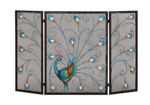 Deco 79 Metal Fireplace Screen 48 by 32-Inch