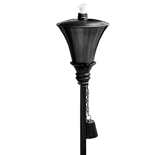 72 Inch (set of 6) Black Cone Outdoor Garden Tiki Torches