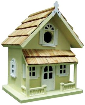 Victorian Cottage Birdhouse, Yellow