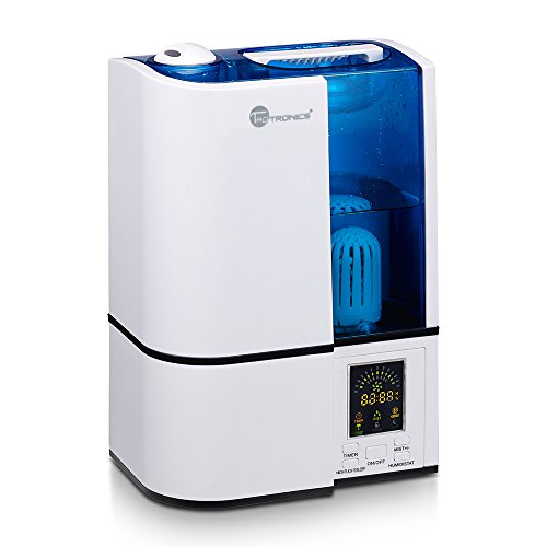 TaoTronics Humidifier Home Ultasonic Cool Mist (with Constant Humidity Mode, Mist Level Control, Timing Settings, Built-in Water Purifier, LED Nightlight, Zero Noise)