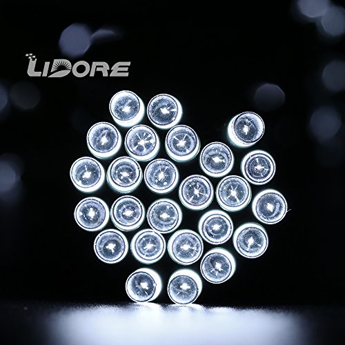 LIDORE 50 Counts Cold white LED Solar String Lights. Best Decoration for Garden, Lawn and Camp.