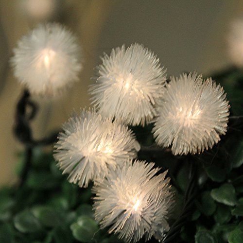 Innoo Tech 20 Led Outdoor String Lights Solar Fairy Lights for Patio Garden Lawn Christmas Holiday Wedding Party Warm White Chuzzle Ball Shape