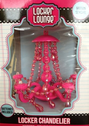 Locker Lounge Hot Pink Chandelier LED Lights Motion Sensor Magnetic For Your School Locker!