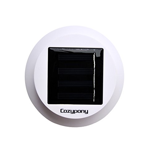 Cozypony® 3 Led solar powered bright wireless landscape Light water resistant for Fence Gutter outdoor garden wall pathway with switch