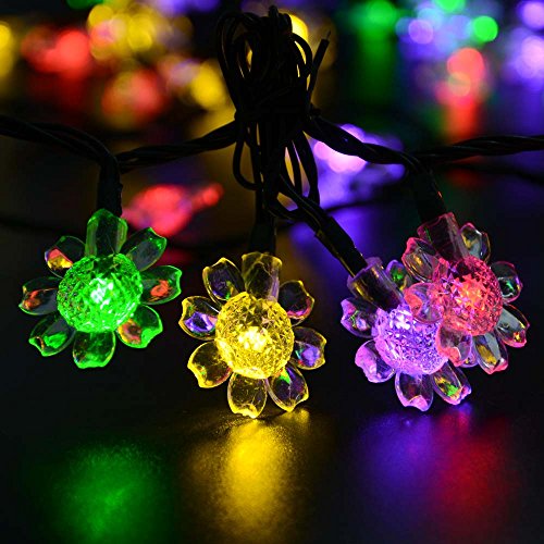 Solar Powered Sunflower LED Christmas Lights