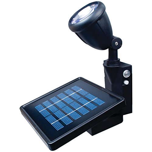 MAXSA Innovations 40334 Black Directionally Focused Solar LED Flag Light with Hardware for Flag Poles