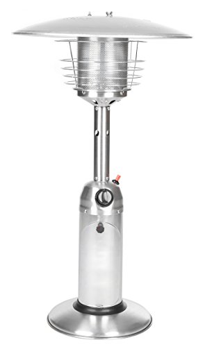 Fire Sense Propane Table Top Patio Heater, Stainless Steel