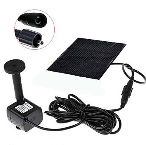 Kaleep 1.2W Solar Powered Water Pump Brushless Submersible Pump Motor Solar Energy Garden Fountain Pond Plants Pool Solar or Garden Pond Pump Submersible Pump Solar Pump Fountain Easy assembly