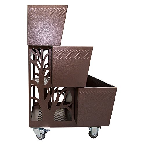 Platinum Rectangular Mobile Garden Cart Planter